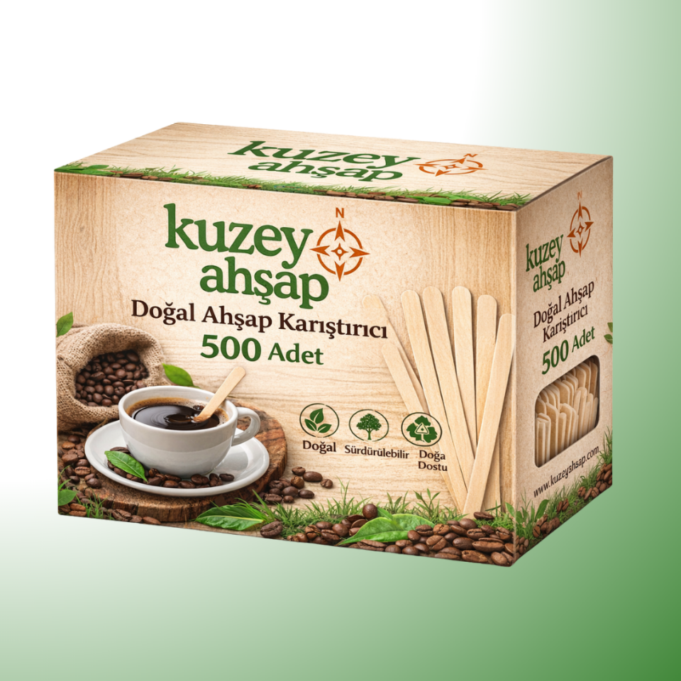 Tahta Karıştırıcı - Çay/Kahve - 500'lü 2 Kutu