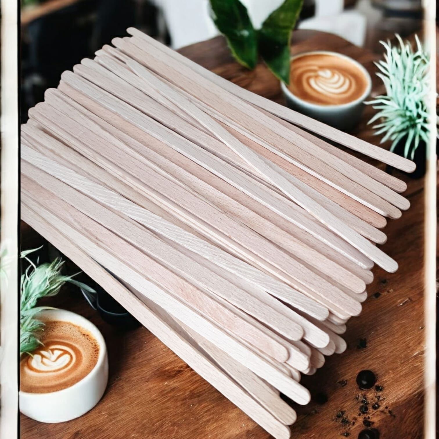 Tahta Karıştırıcı Çay/Kahve 8 Kutu