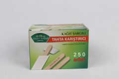 Kağıt Sargılı Tahta Karıştırıcı - Çay/Kahve - 250'li - 8 Kutu