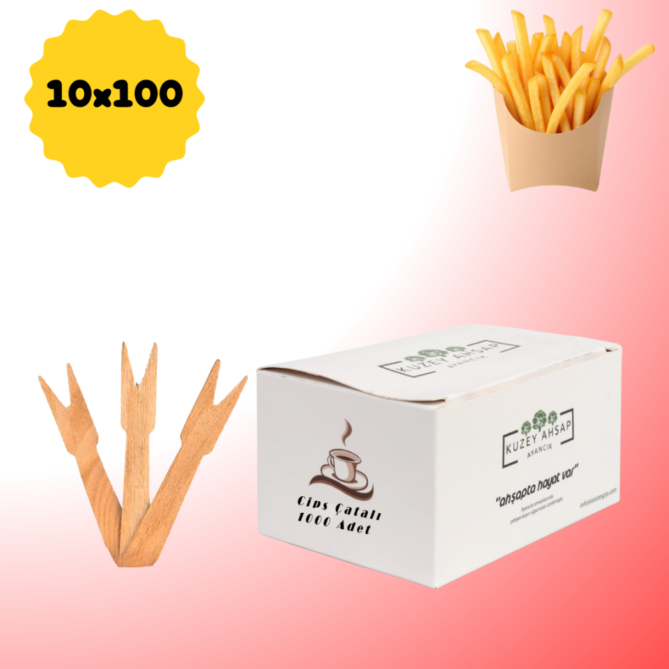 Cips/Patates Sunum Çatalı 1000 adet