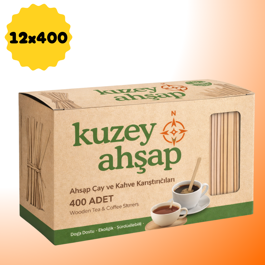 Tahta Karıştırıcı - Çay/Kahve - 400'lü 12 Kutu