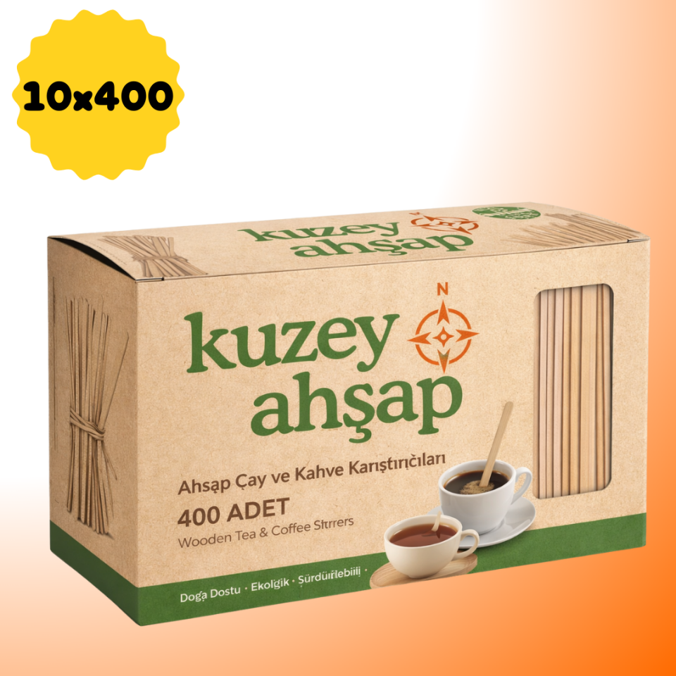 Tahta Karıştırıcı - Çay/Kahve - 400'lü 10 Kutu